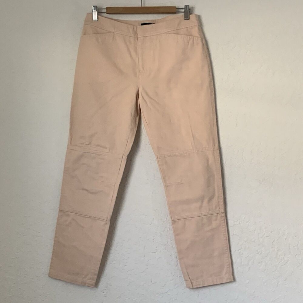 Kate Spade Saturday Pants Womens 4 Peach Straight Leg Knee Seam Coastal Utility